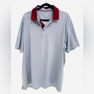 Maelreg Performance Golf Polo Club Gray Maroon
